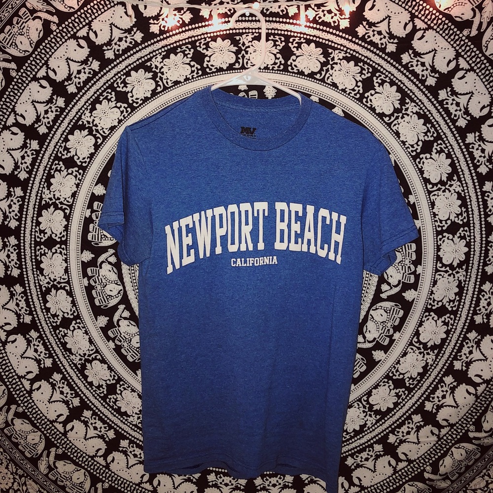 BLUE NEWPORT BEACH CALIFORNIA TEE